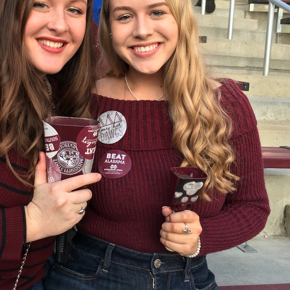 Maroon Hollister off the shoulder sweater